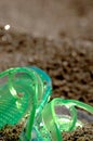 Flipflop in the sand Royalty Free Stock Photo