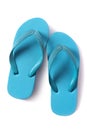 Flipflop sandals light blue isolated on white background