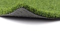 Flipped Up Section of Artificial Turf Grass On White Background Royalty Free Stock Photo