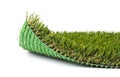 Flipped Up Section of Artificial Turf Grass On White Background Royalty Free Stock Photo