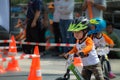 Flipper Balance Bike Chiangrai Championship, Children participate in balance bicycle race. Royalty Free Stock Photo