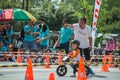 Flipper Balance Bike Chiangrai Championship, Children participate in balance bicycle race. Royalty Free Stock Photo