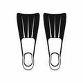 Flippers for diving icon, simple style Royalty Free Stock Photo