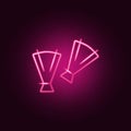 flippers neon icon. Elements of travel set. Simple icon for websites, web design, mobile app, info graphics Royalty Free Stock Photo
