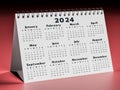 Flipping calendar 2024. Modern 3d illustration. Plan your year with annual business monthly calendars Royalty Free Stock Photo