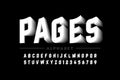 Flipping pages style font