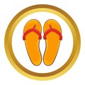 Flips flops vector icon Royalty Free Stock Photo