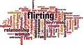 Flirting word cloud Royalty Free Stock Photo