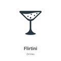 Flirtini vector icon on white background. Flat vector flirtini icon symbol sign from modern drinks collection for mobile concept Royalty Free Stock Photo