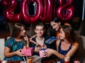 Flirty New 2018 Year party Royalty Free Stock Photo