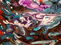 Fliud Art Abstract Trendy colorful background, fashion wall paper. Alcohol ink. Epoxy resin.Marbleized effect.Liquid acrylic paint