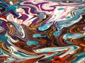 Fliud Art Abstract Trendy colorful background, fashion wall paper. Alcohol ink. Epoxy resin.Marbleized effect.Liquid acrylic paint