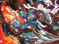 Fliud Art Abstract Trendy colorful background, fashion wall paper. Alcohol ink. Epoxy resin.Marbleized effect.Liquid acrylic paint