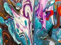 Fliud Art Abstract Trendy colorful background fashion wall paper. Alcohol ink. Epoxy resin.Marbleized effect.Liquid acrylic paint