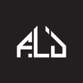 FLJ letter logo design on black background. FLJ creative initials letter logo concept. FLJ letter design Royalty Free Stock Photo