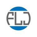 FLJ letter logo design on white background. FLJ creative initials circle logo concept. FLJ letter design Royalty Free Stock Photo