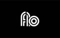 FLO Creative Unique Modern Letter Logo Design Royalty Free Stock Photo