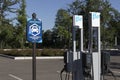 FLO electric vehicle EV charging station. FLO is a subsidiary of AddEnergie