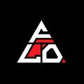 FLO triangle letter logo design with triangle shape. FLO triangle logo design monogram. FLO triangle vector logo template with red Royalty Free Stock Photo