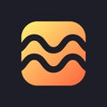 Float animation orange solid gradient ui icon for dark theme