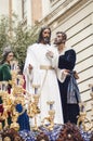 Float of Christ of the brotherhood of Royalty Free Stock Photo