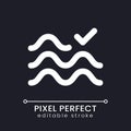 Float effect applying pixel perfect white linear ui icon for dark theme Royalty Free Stock Photo