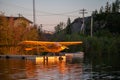 Float Plane at Dock Royalty Free Stock Photo