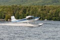 Float plane or seaplane taking off