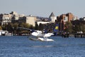 Float Plane taking off in Vancouver, Canada Royalty Free Stock Photo