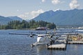 Float planes docked at the pier