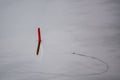 Float on the water with a fishing line Royalty Free Stock Photo