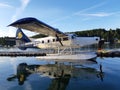 Floater plane docked at pier Royalty Free Stock Photo