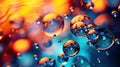 floatg bubbles in water Royalty Free Stock Photo