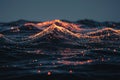 Floating abstract waves radiating gentle glows create serene visuals,