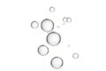 Floating air bubbles over white background Royalty Free Stock Photo