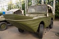 Floating amphibious vehicle, USA. Military equipment