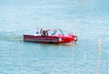 Floating Amphicar Oldtimer at the annual national oldtimer day in Lelystad Royalty Free Stock Photo