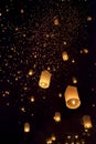 Floating asian lanterns in Chiang Mai Thailand Royalty Free Stock Photo