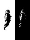 Floating Astronaut, Spaceman good with black background