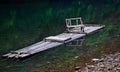 Floating bamboo rafts