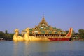 Floating Barge Karaweik in Yangon