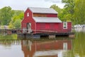 Floating Barn River Royalty Free Stock Photo