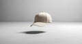 Floating Beige Baseball Cap Royalty Free Stock Photo