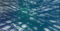Floating binary digits creating depth in virtual digital space, with green glowing accents Royalty Free Stock Photo