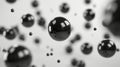 Floating Black And Silver Spheres In Abstract Composition Royalty Free Stock Photo