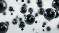 Floating Black And Silver Spheres In Abstract Composition Royalty Free Stock Photo