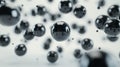 Floating Black And Silver Spheres In Abstract Composition Royalty Free Stock Photo
