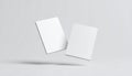 Floating Blank White Cards Mockup Royalty Free Stock Photo