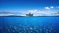 floating boat fish farm Royalty Free Stock Photo