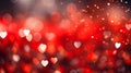 Floating Bokeh Hearts Day Background